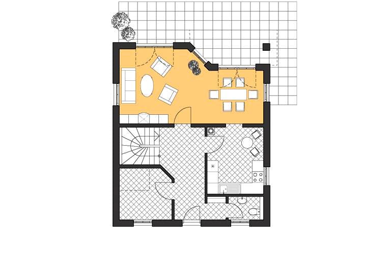 Massivhaus Haus Wismar von ROTH-MASSIVHAUS, Grundriss 1