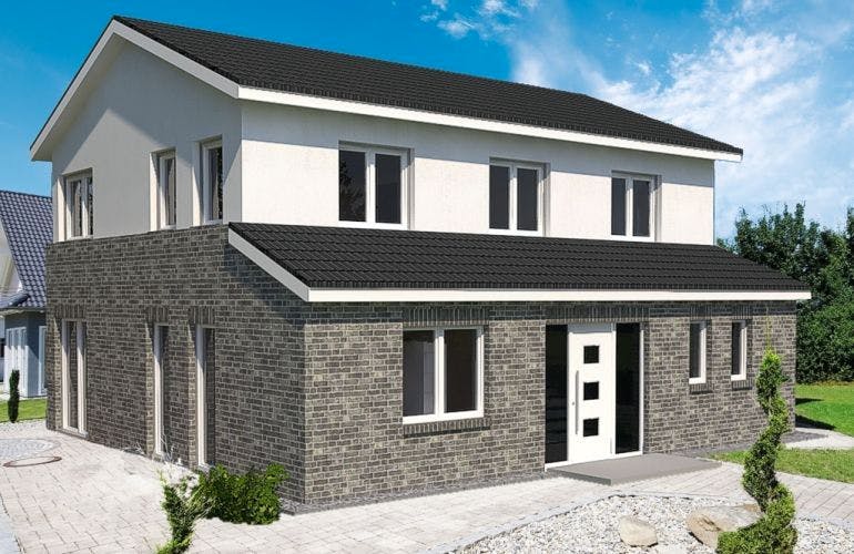 Massivhaus HOLSTEIN von Kagebau, Stadtvilla Außenansicht 1