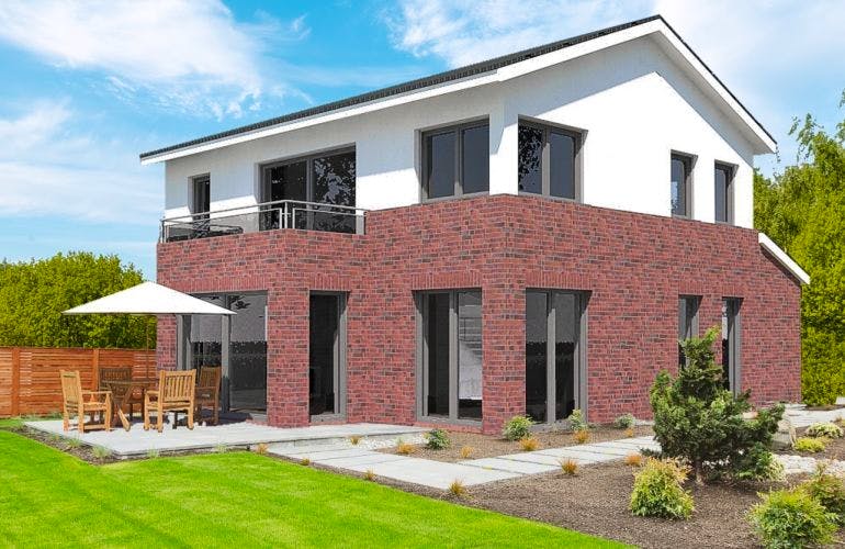 Massivhaus HOLSTEIN von Kagebau, Stadtvilla Außenansicht 2