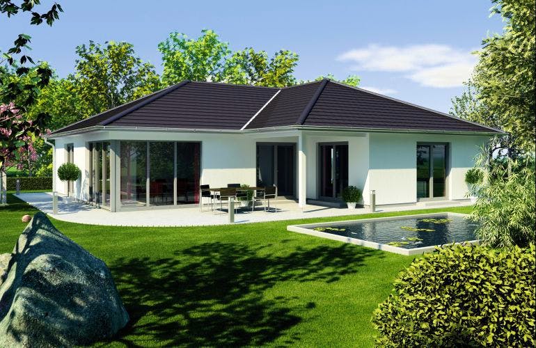 Massivhaus Ideal 1165 W von KONZEPTHAUS, Bungalow Außenansicht 1