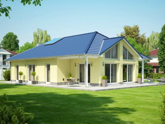 Massivhaus Ideal 1600 M von KONZEPTHAUS, Bungalow Außenansicht 1