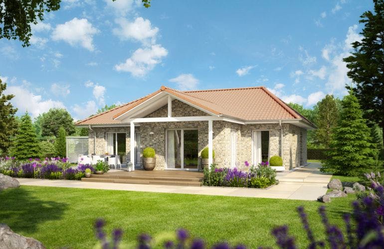 Massivhaus Ideal 3000.2 von KONZEPTHAUS, Bungalow Außenansicht 1
