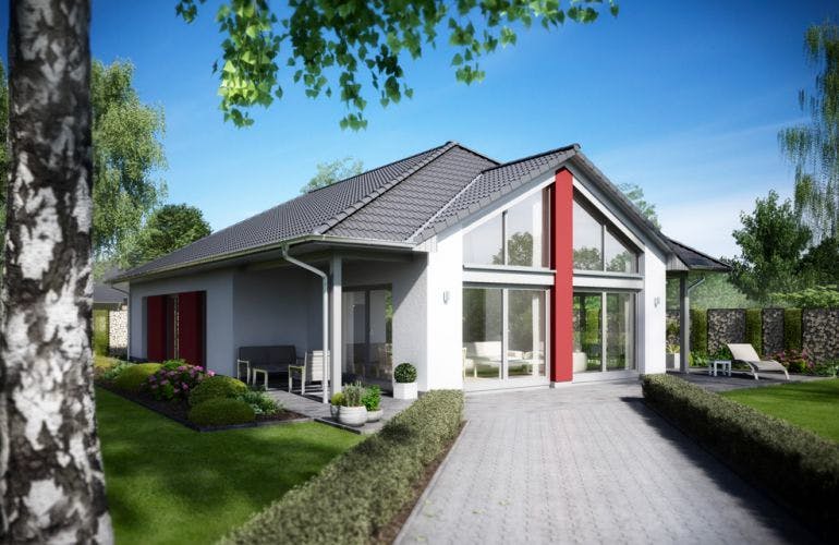 Massivhaus Ideal 5000.2 von KONZEPTHAUS, Bungalow Außenansicht 1
