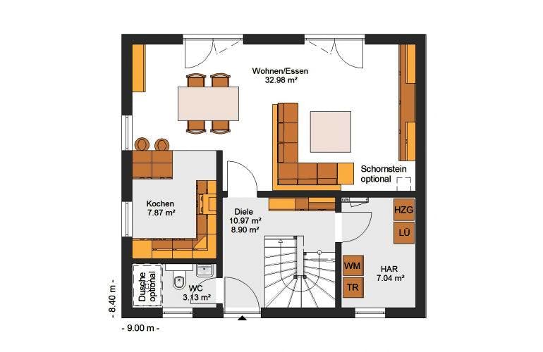 Massivhaus IL-1-124 von Elbe-Haus® Ost, Grundriss 1