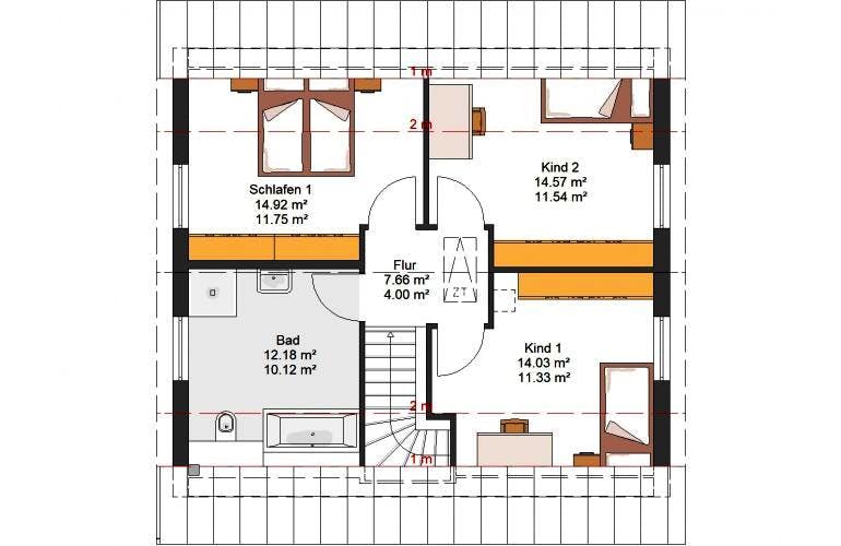 Massivhaus IL-1-129 von Elbe-Haus® Ost, Grundriss 1