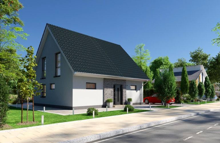 Massivhaus IL-1-142 von Elbe-Haus, Außenansicht 2