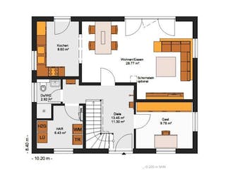 Massivhaus IL-1-152 von Elbe-Haus,  Grundriss 2