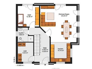 Massivhaus IL-1-166 von Elbe-Haus® Ost, Grundriss 2