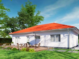 Massivhaus IL-3-102 von Elbe-Haus® Ost, Bungalow Außenansicht 1