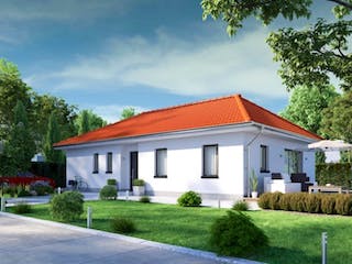 Massivhaus IL-3-104 von Elbe-Haus, Bungalow Außenansicht 2