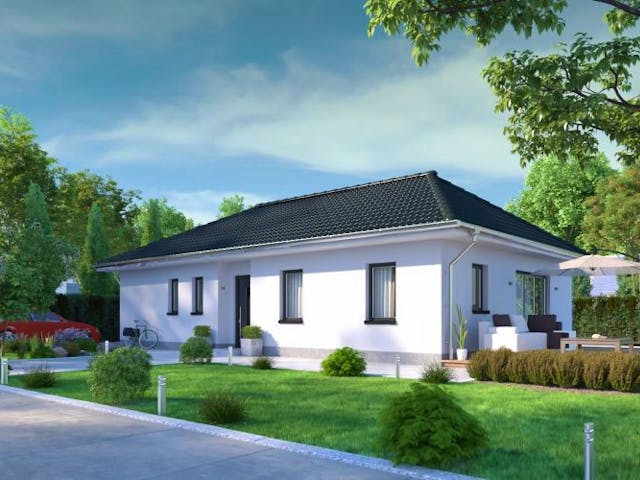 Massivhaus IL-3-104 von Elbe-Haus®, Bungalow Außenansicht 1