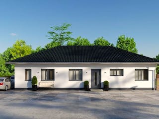 Massivhaus IL-3-112 von Elbe-Haus® Ost, Bungalow Außenansicht 1