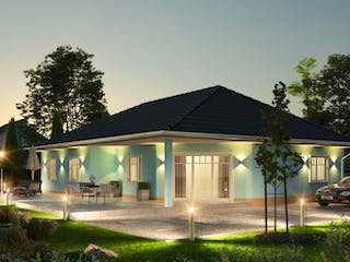 Massivhaus IL-3-132 von Elbe-Haus, Bungalow Außenansicht 1