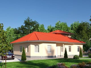 Massivhaus IL-3-164 von Elbe-Haus® Ost, Bungalow Außenansicht 3
