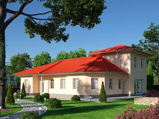 Massivhaus IL-3-164 von Elbe-Haus, Bungalow Außenansicht 4