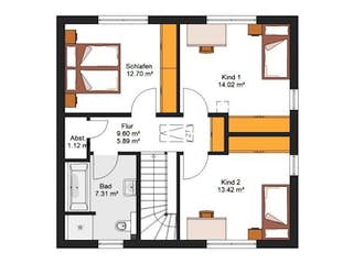 Massivhaus IL-6-119 von Elbe-Haus, Stadtvilla Grundriss 1