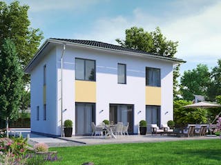 Massivhaus IL-6-139 von Elbe-Haus® Ost, Stadtvilla Außenansicht 4