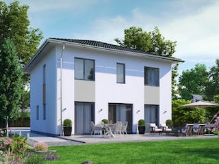 Massivhaus IL-6-139 von Elbe-Haus® Ost, Stadtvilla Außenansicht 2