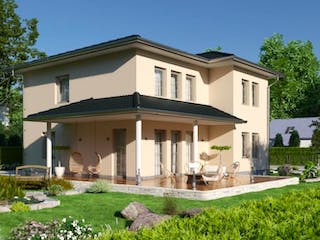 Massivhaus IL-6-154 von Elbe-Haus® Ost, Stadtvilla Außenansicht 1