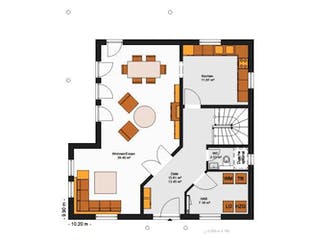 Massivhaus IL-6-154 von Elbe-Haus, Stadtvilla Grundriss 1