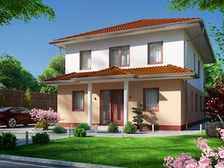 Massivhaus IL-6-158 von Elbe-Haus® Ost, Stadtvilla Außenansicht 3