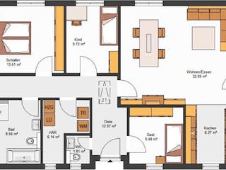 Massivhaus IL-6-158 von Elbe-Haus® Ost, Stadtvilla Grundriss 4