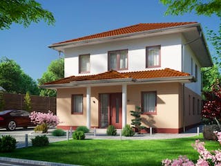 Massivhaus IL-6-158 von Elbe-Haus, Stadtvilla Außenansicht 3