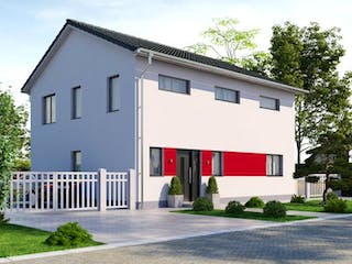 Massivhaus IL-6-168 von Elbe-Haus® Ost, Stadtvilla Außenansicht 4