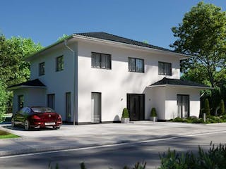 Massivhaus IL-6-196 von Elbe-Haus® Ost, Stadtvilla Außenansicht 2