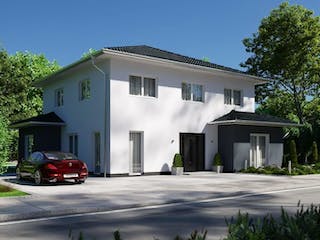 Massivhaus IL-6-196 von Elbe-Haus® Ost, Stadtvilla Außenansicht 4