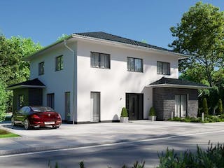 Massivhaus IL-6-196 von Elbe-Haus® Ost, Stadtvilla Außenansicht 1