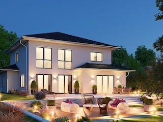 Massivhaus IL-6-196 von Elbe-Haus, Stadtvilla Außenansicht 3