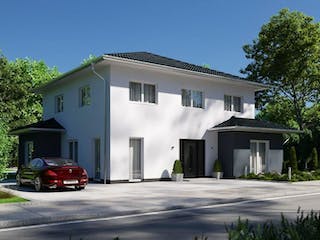 Massivhaus IL-6-196 von Elbe-Haus, Stadtvilla Außenansicht 4