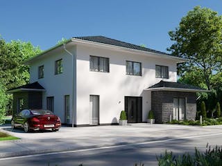 Massivhaus IL-6-196 von Elbe-Haus, Stadtvilla Außenansicht 1