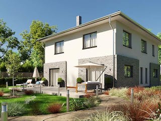 Massivhaus IL-6-206 von Elbe-Haus® Ost, Stadtvilla Außenansicht 2