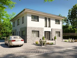 Massivhaus IL-6-206 von Elbe-Haus® Ost, Stadtvilla Außenansicht 4