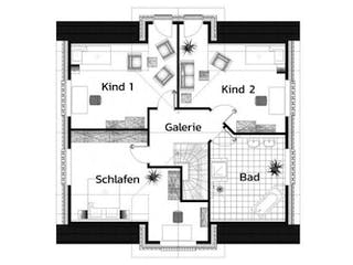 Massivhaus KAPITÄN von Kagebau,  Grundriss 1
