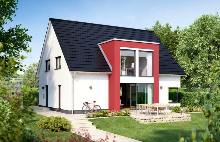 Massivhaus Klassik 2000.2 von KONZEPTHAUS, Außenansicht 1