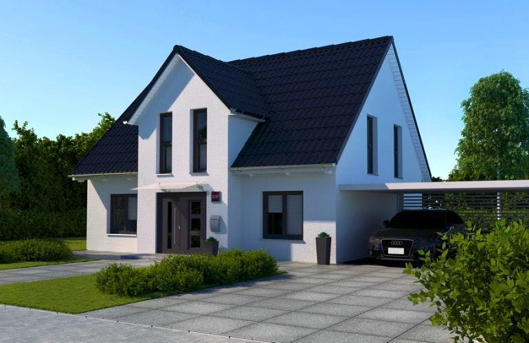Massivhaus Landhaus Altmark von EWA Hausbau Schlüsselfertig ab 275990€,  Außenansicht 1
