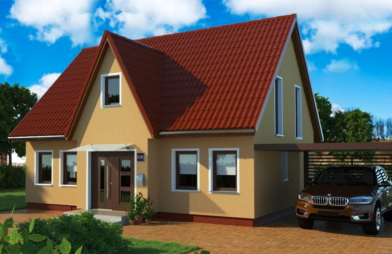 Massivhaus Landhaus Friesland von EWA Hausbau Schlüsselfertig ab 248990€, Außenansicht 2