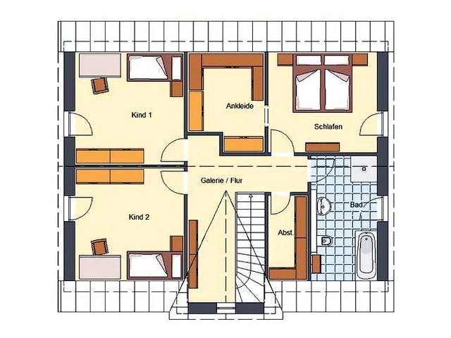 Massivhaus Landhaus Friesland von EWA Hausbau Schlüsselfertig ab 292990€,  Grundriss 1