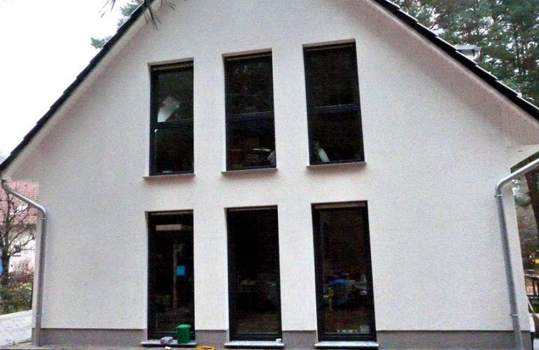 Massivhaus Landhaus Schönwalde von EWA Hausbau Schlüsselfertig ab 249990€, Außenansicht 2