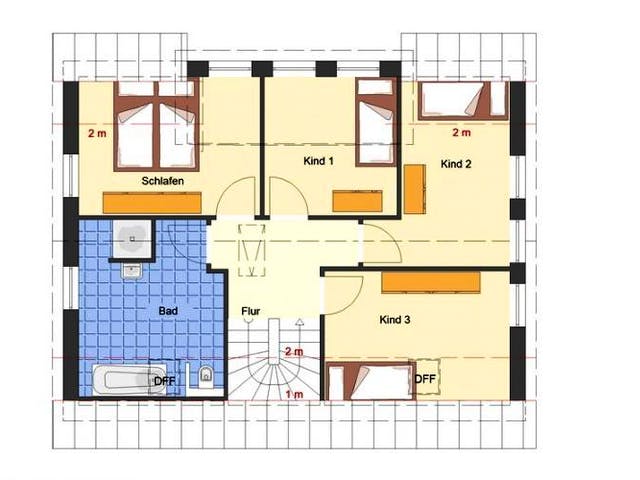 Massivhaus Landhaus Schönwalde von EWA Hausbau Schlüsselfertig ab 293990€,  Grundriss 1