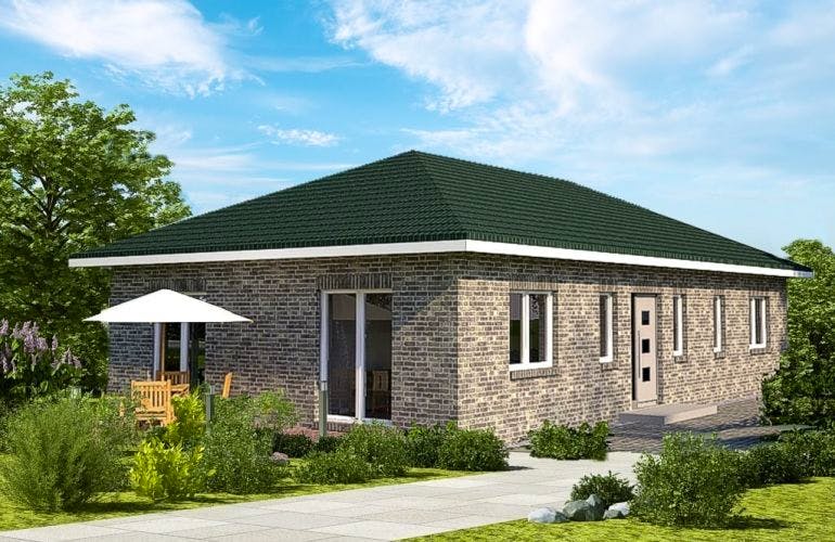 Massivhaus LIFETIME von Kagebau, Bungalow Außenansicht 2