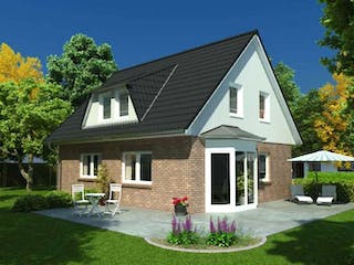 Massivhaus Linde 124 von Baufuchs-Massivhaus Schlüsselfertig ab 211700€, Außenansicht 2