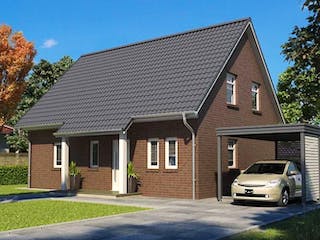 Massivhaus Linde 135 von Baufuchs-Massivhaus Schlüsselfertig ab 230200€,  Außenansicht 1