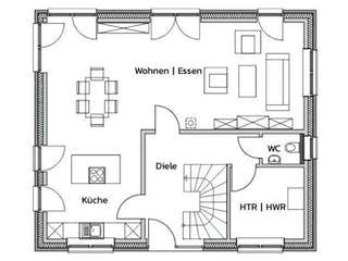 Massivhaus LIVING von Kagebau, Stadtvilla Grundriss 2