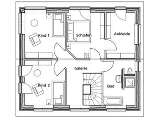 Massivhaus LIVING von Kagebau, Stadtvilla Grundriss 1