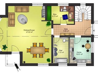 Massivhaus Massivhaus Bad Vilbel von Immobilien Atelier Klaus Reuter,  Grundriss 2