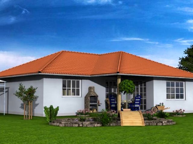 Massivhaus Massivhaus Mainaschaff von Immobilien Atelier Klaus Reuter, Bungalow Außenansicht 1